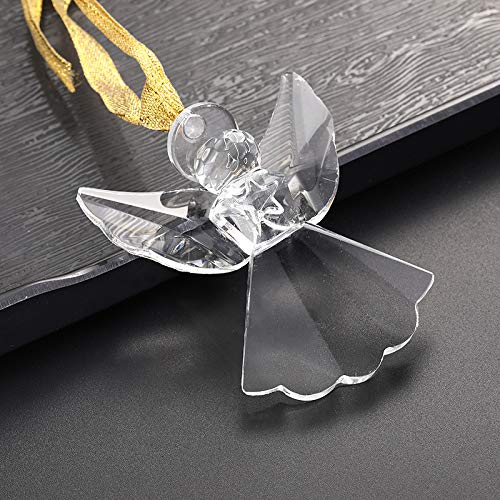 Amazon.co.jp: かわいい透明クリスタル天使の飾りホームクラフト装飾